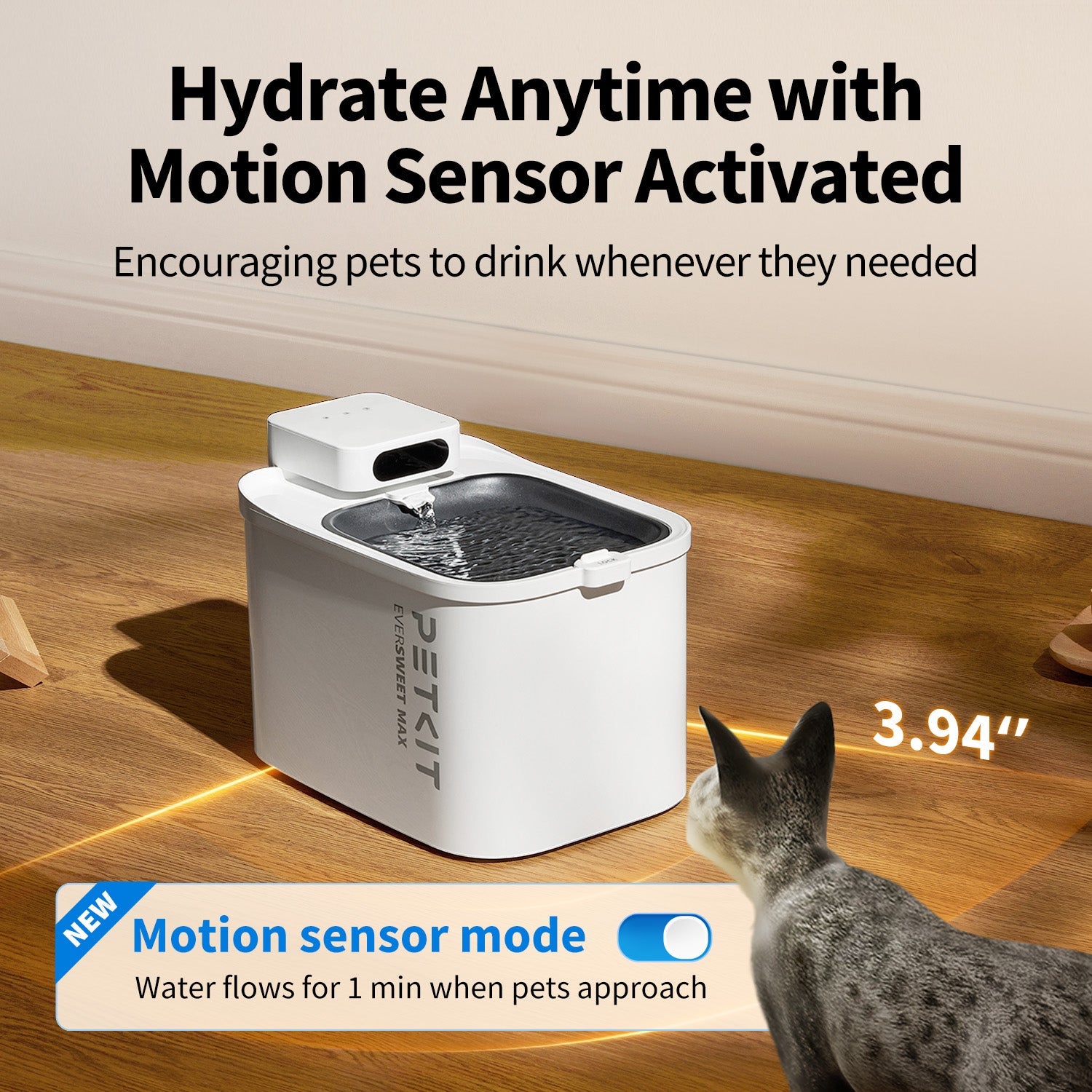EverSweet Max (kabelloser) Trinkbrunnen für Haustiere
