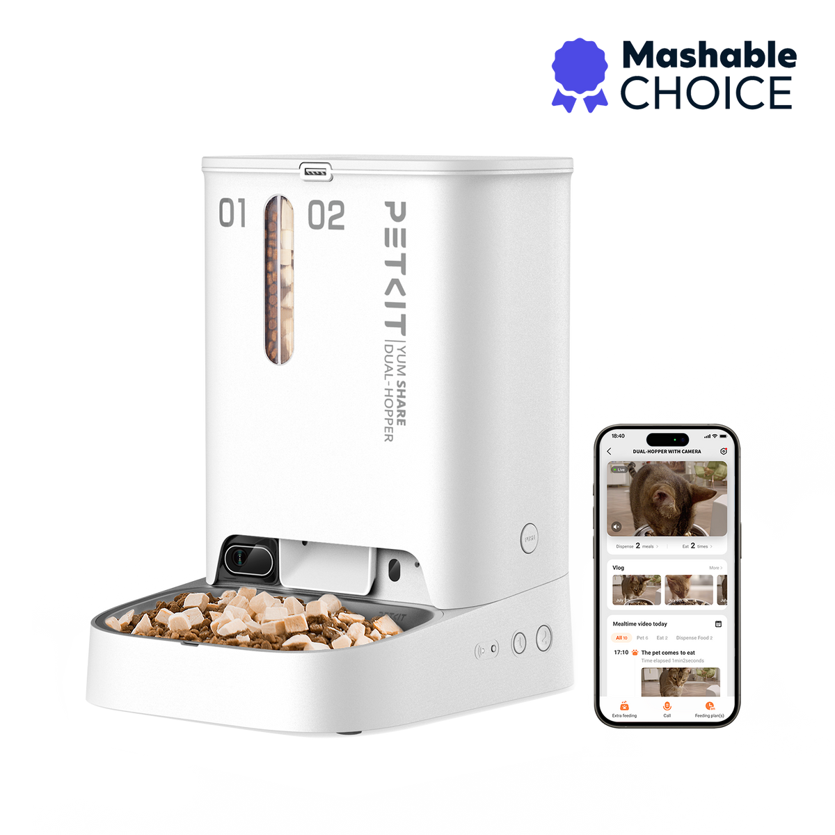 YumShare Dual-Hopper Automatic Feeder with Camera – Smart Pet Feeding YumShare Dual-Hopper Automatic Feeder with Camera – Smart Pet Feeding