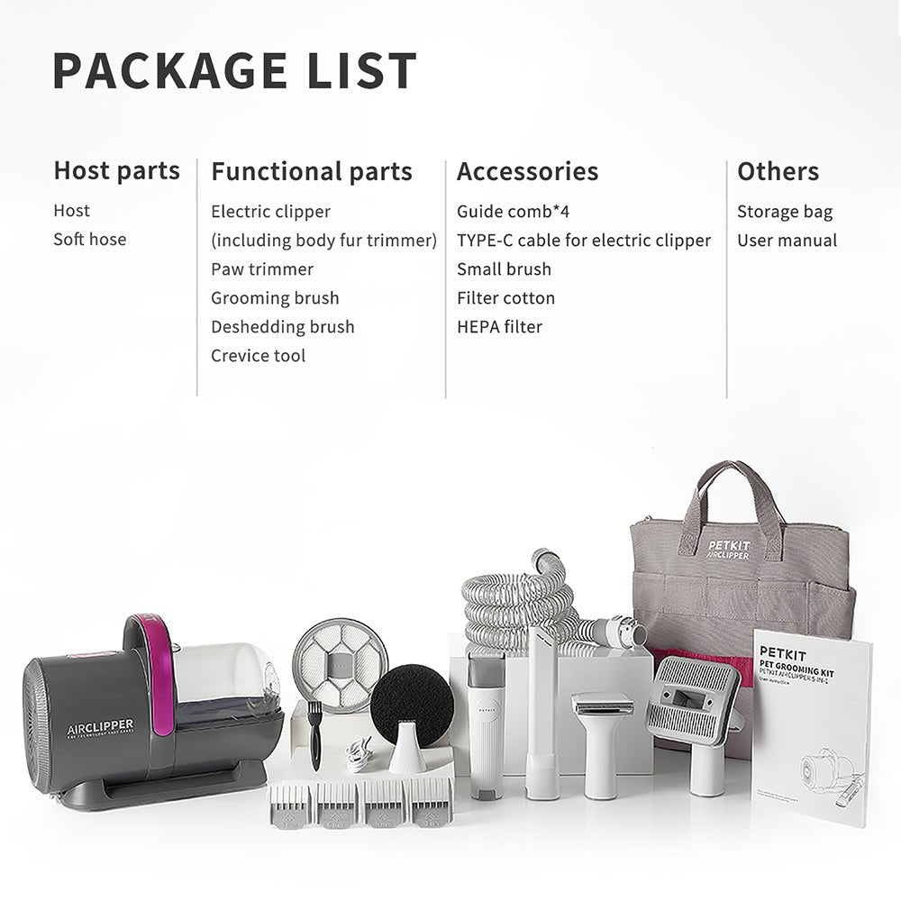 FurWaker 5-in-1-Haustierpflegeset (AirClipper)