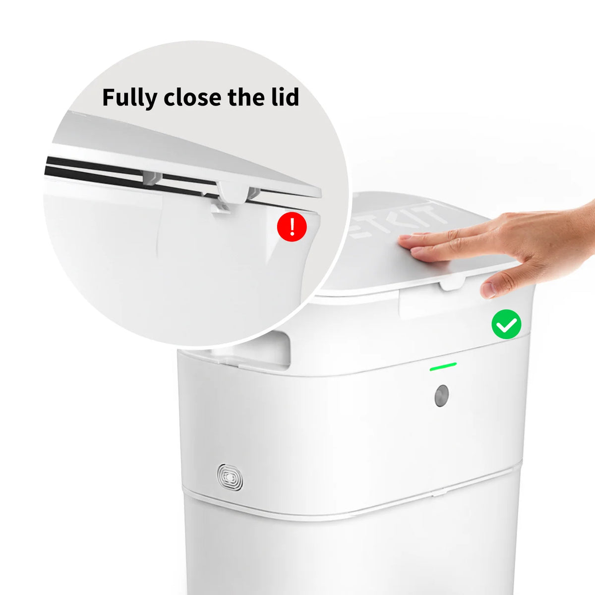 Ensure the lid is fully closed before sealing to prevent the Refill Ring Pro from shifting.