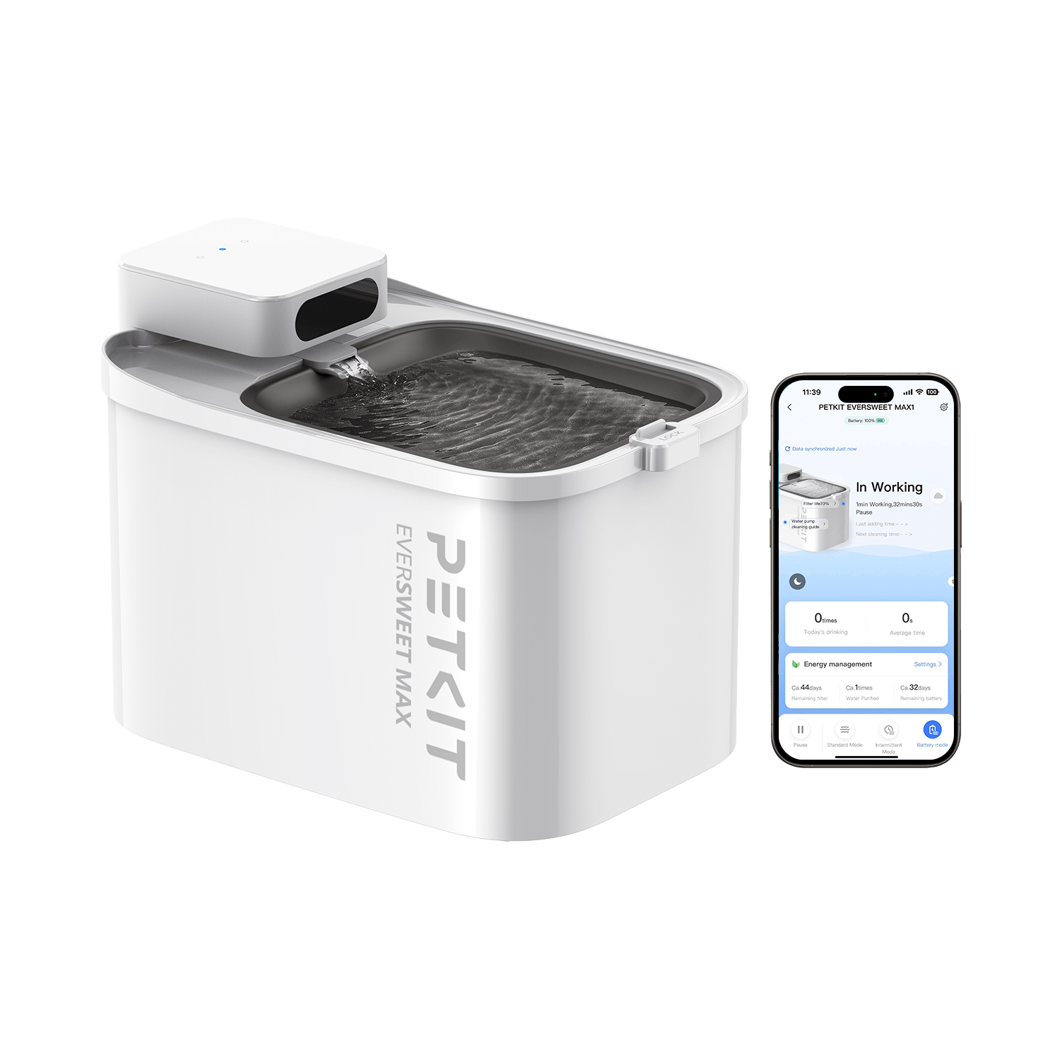 EverSweet Max (Non-UVC/UVC)Cordless Pet Water Fountain