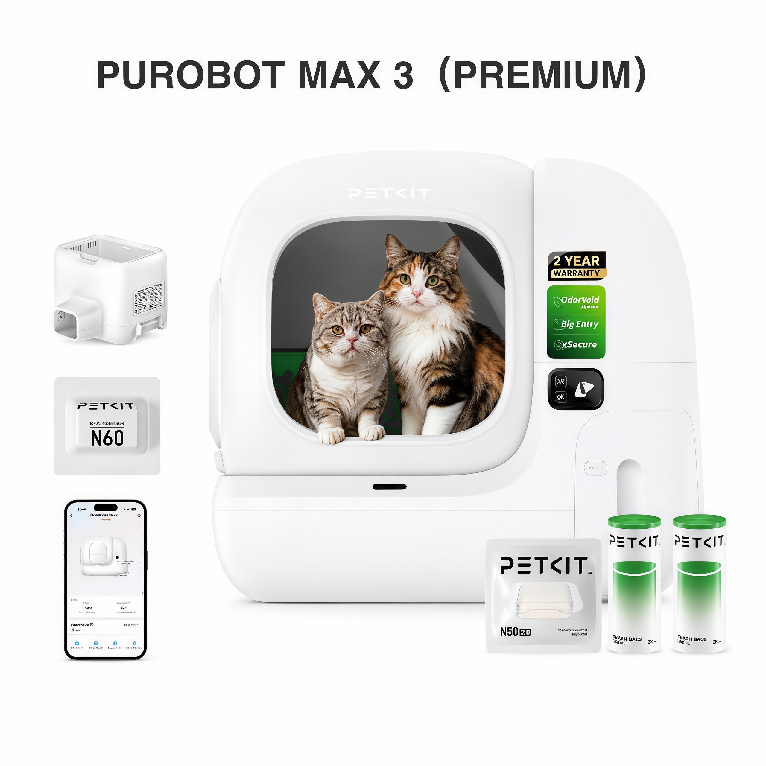 Purobot max 3 Automatic Cat Litter Box