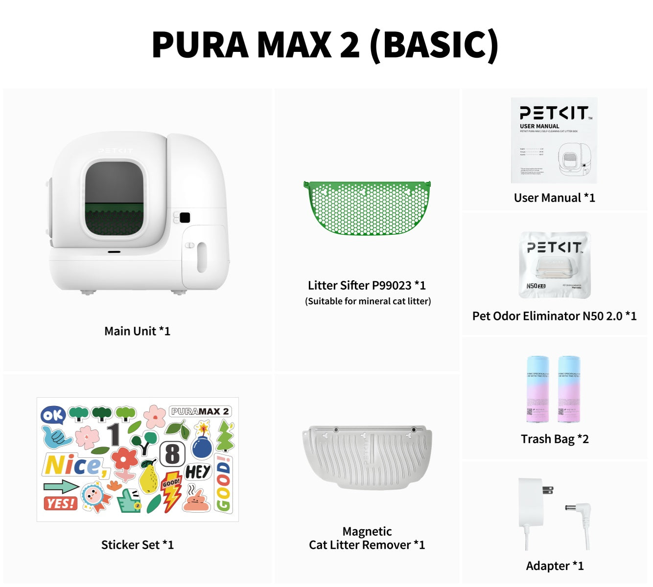 PuraMax 2 Automatic Cat Litter Box -EU plug