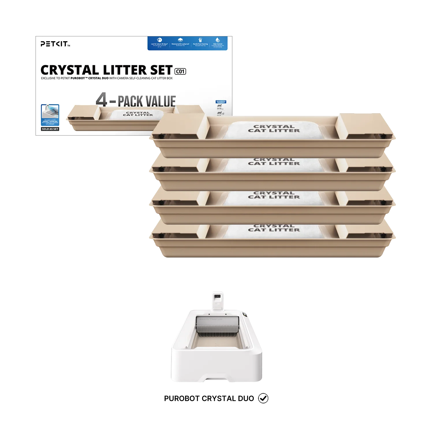 PETKIT Crystal Litter Set